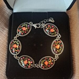 Floral Silver Bracelet